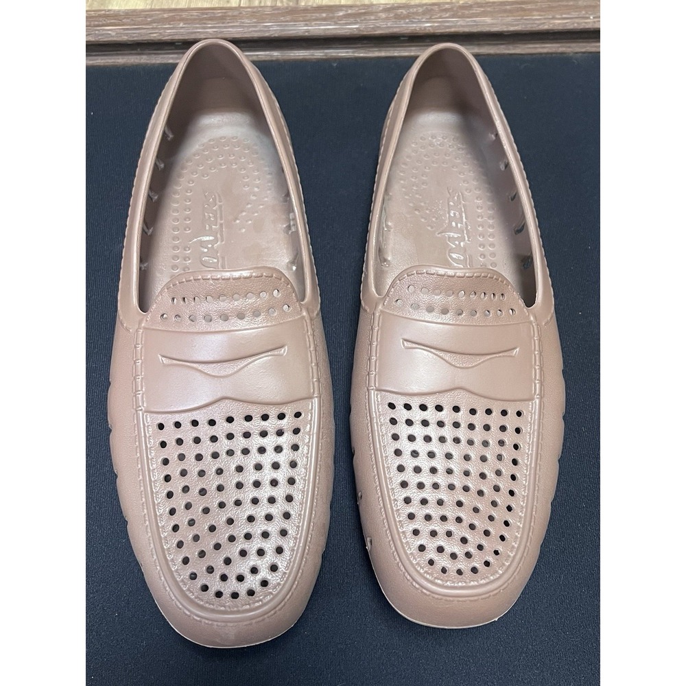 Floafers Brown Rubber Slip-On Loafer Shoes Mens Size 11 Casual Lightweight